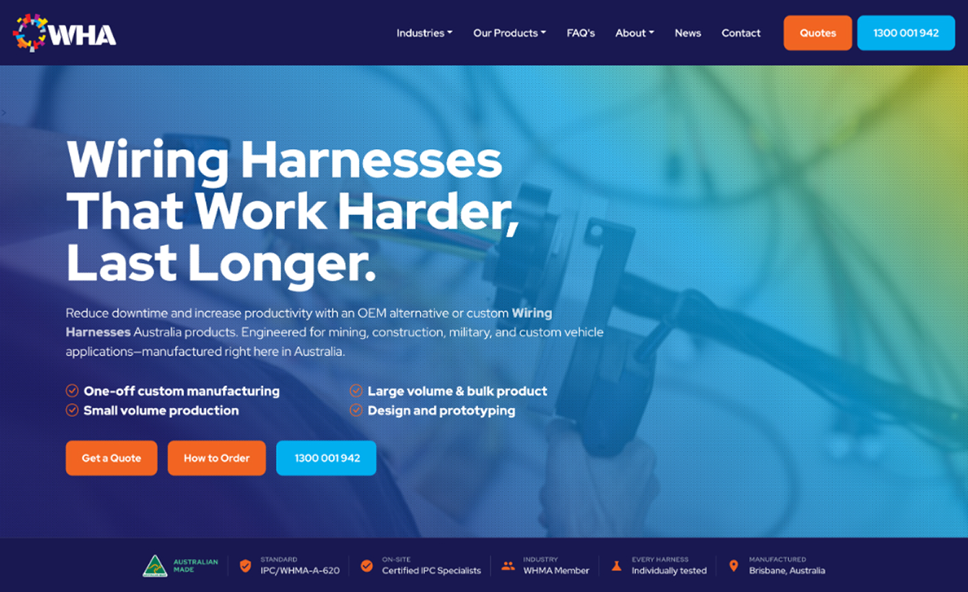 Wiring Harnesses Australia website preview